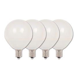 Westinghouse 4513120 60W Equivalent G16-1/2 Dimmable Soft White LED Light Bulb with Candelabra, 4 Count (Pack of 1)