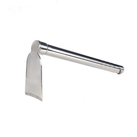 LUBAN Stainless Steel Garden Hoe 15-inch Length Lightweight Weather Resistant Metal Hand Tool for Weeding Seeding Turning Soil