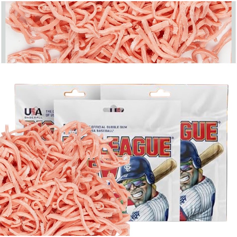Shredded Chewy Bubble Gum, Baseball Candy, Gluten Free - (3