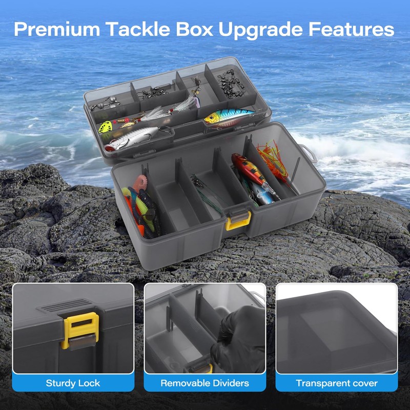 Fishing Tackle Box with Fishing Lures,Fishing Gifts for Men
