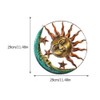 HOMSFOU Sun and Moon Metal Wall Decor 29cm Moon Sun
