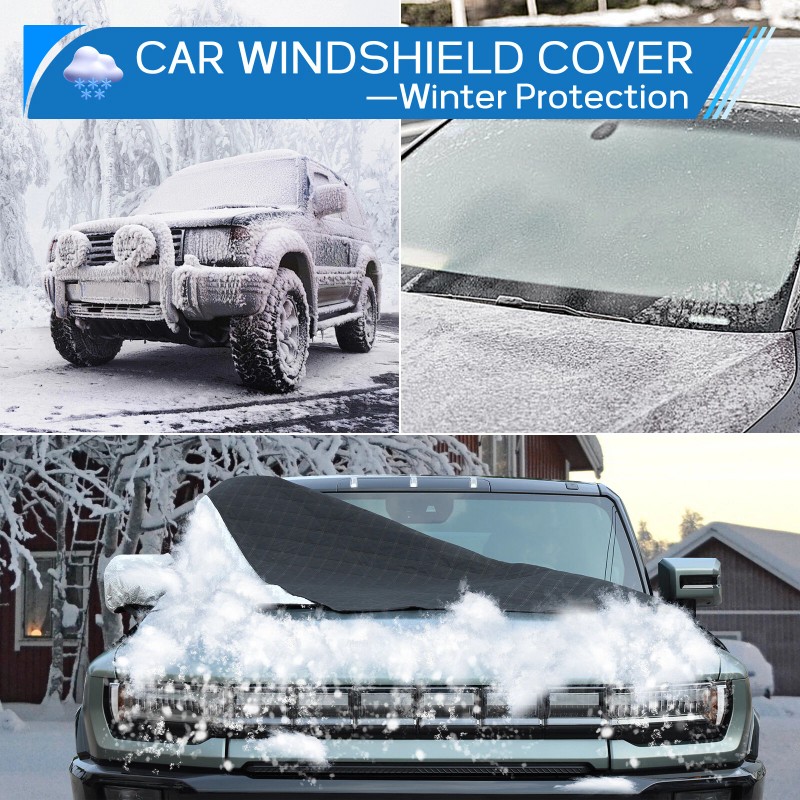 encar88_8 Front Windshield Snow Covers Sunshade Snow Shield Protector For