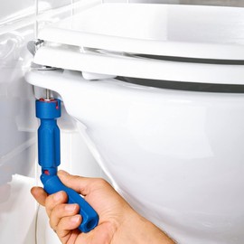 Toilet Seat Mounting Wrench with Hinged, Mounting Toilet Seat – Wing Nut and Screw Heads, Plastic, Diameter 3.5 x 19.5 cm
