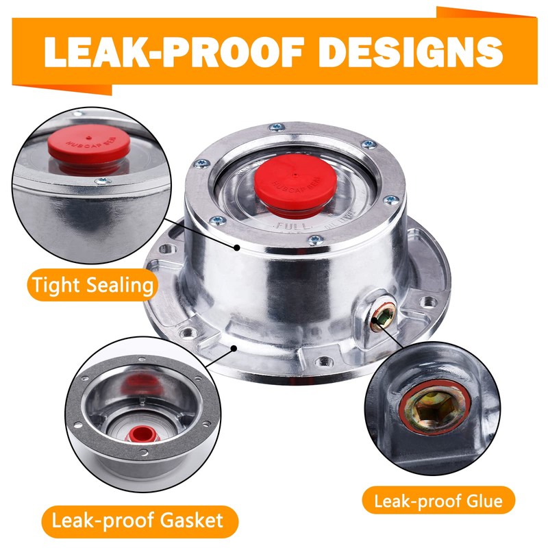 CheeMuii CheeMuii 343-4009 Trailer Hub Cap 2 PCS 3434009 Aluminum