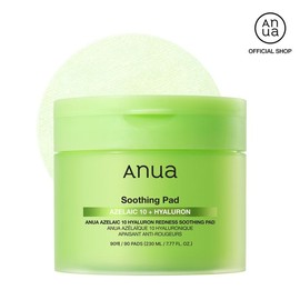 Anua Azelaic 10% Hyaluron Redness Soothing Pads 230ml, 90 Pads – Korean Skincare for Sebum Control, Calming Irritation, Non-Comedogenic with Cica Complex