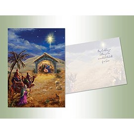 PERFORMING ARTS BOXED CHRISTMAS CARD SET Star Nativity Set of 16 Velvet Touch coated cards/16 envelopes (1 design per box), 5331