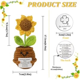 ZUZGO Pocket Hug Positive Sunflowers Lucky Charm Gifts for Get Well Courage Positive Potato Gift Emotional Support