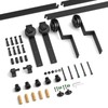 AONAYIOA 6FT Bypass Sliding Barn Door Hardware Kit, Combination Track