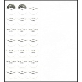 Sterling Gifts Fundraising Coin Folder - 20 Blank Folders, Holds $5.25 in Quarters, 3 7/8" x 8 1/2"