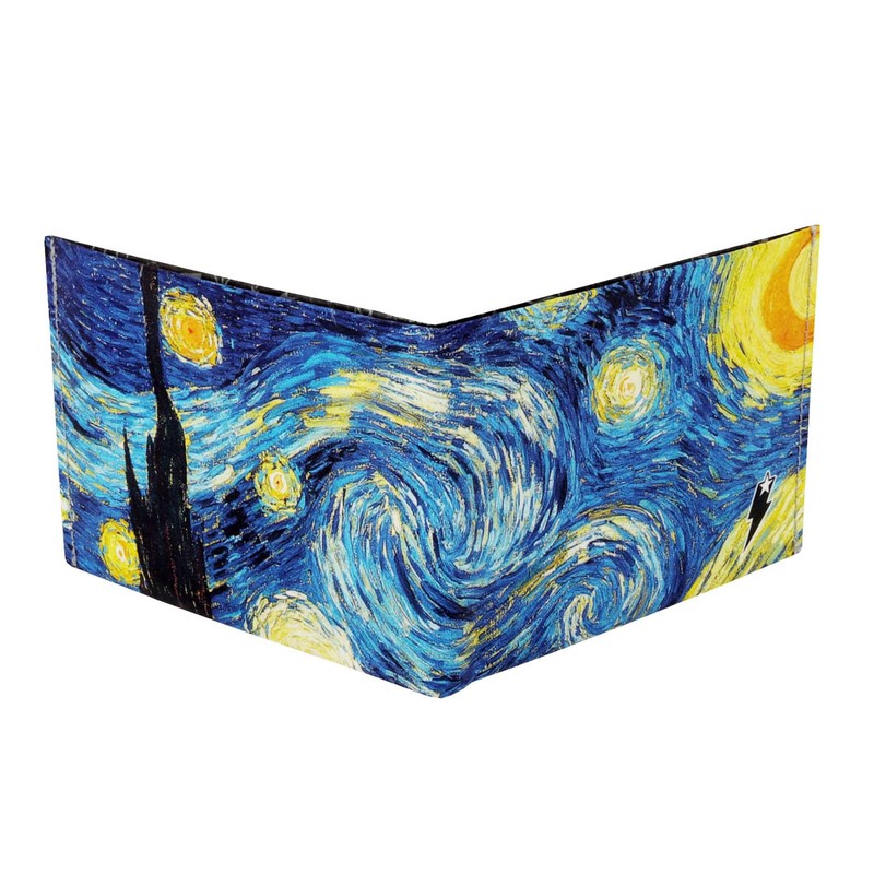 SUPERVEK Van Gogh Starry Night Stitched Tyvek Paper Mighty Wallet