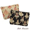 Ballerina Gobelin Square Pouch, Made in Japan, black
