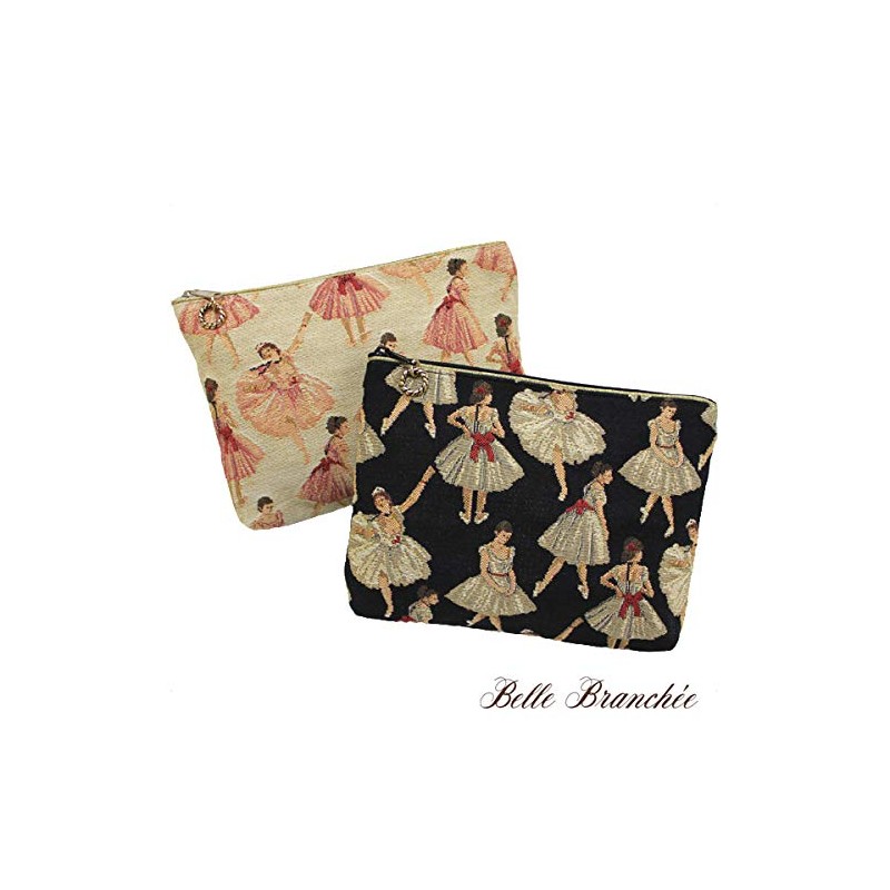 Ballerina Gobelin Square Pouch, Made in Japan, black