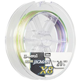 X-Braid PE Line, G Seoul Super Jigman X8, 668.6 ft (200 m), No. 1, 20lb, 8 Pieces, 5 Colors