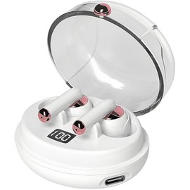 Gabba Goods TrueBuds Chrome Wireless Premium Earbuds with Charging case for Bluetooth Ear Buds (White)