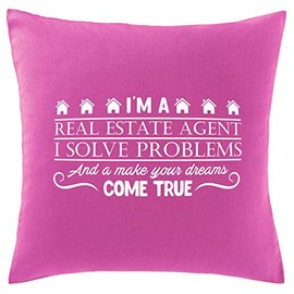 Hippowarehouse I'm A Real Estate Agent I Solve Problems And Make Your Dreams Come True Printed bedroom accessory cushion cover case 41x41cm