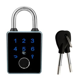 Combination Padlock,Fingerprint Bluetooth Padlock, Mobile APP, Smart Padlock, Touchscreen,Water Resistant, Suitable for Gym,Outdoor,Warehouse, Sports,Suitcase, Bike, School, Fence and Storage