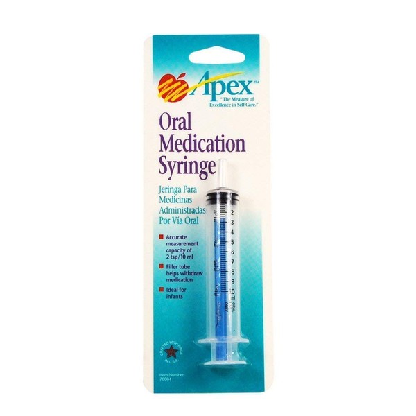Oral Medication Syring By Apex Healthcare Products (Bulk Quantity of 50)