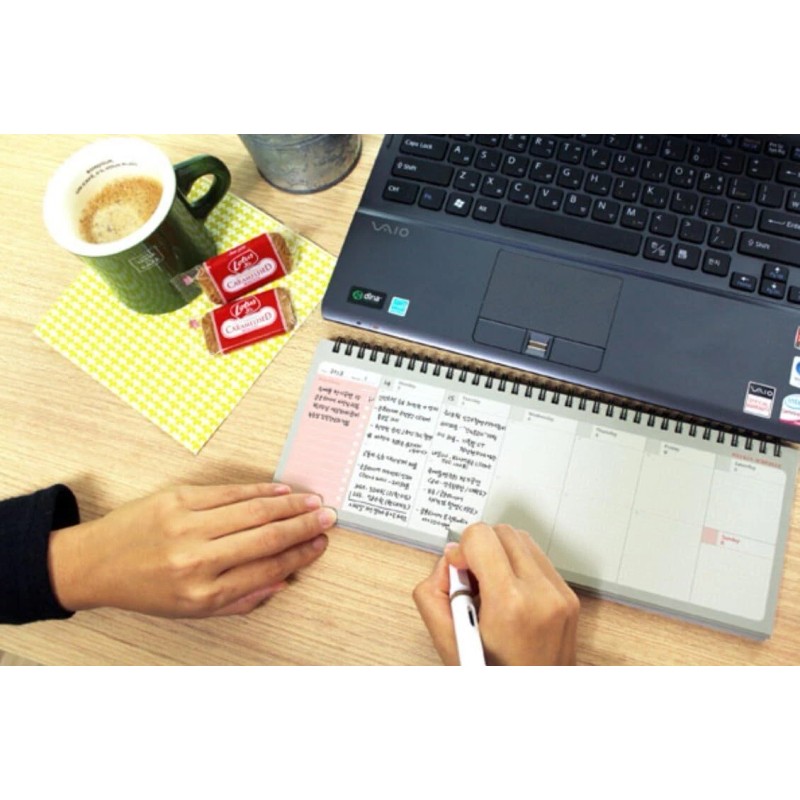 Paperian Brilliant Weekly Scheduler Desk Pad Planner 60 Sheets Blue