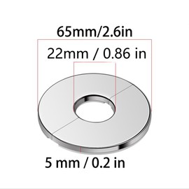 Stainless Steel Round Escutcheon Plate, Faucet Escutcheons Split Flange Plumbing Cover Plates for Kitchen, Bathroom, and Balcony Pipes 4（Hole Width 22mm）