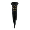 Black In Loving Memory Son Spiked Memorial Grave Flower Vase