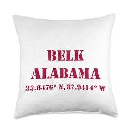 Belk Alabama Coordinates Souvenir Throw Pillow