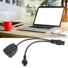 Power Plug Cable 30cm Y Shape IEC320 C6 Male to