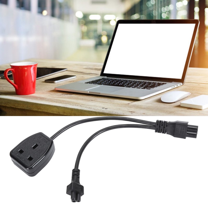 Power Plug Cable 30cm Y Shape IEC320 C6 Male to