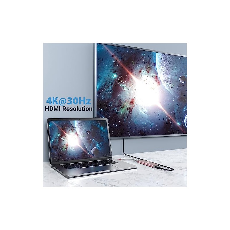 JESWO 7 en 1 HUB USB C, para MacBook ProAirNeoHuaweiDispositivos