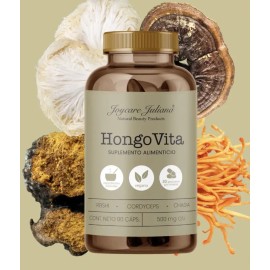 Suplemento Adaptógenos Cápsulas Chaga Cordyceps Reishi Melena de León Joycare Juliana                                                                 
