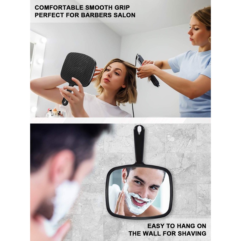 MIRRORNOVA Hand Mirror, Barber Hairdressing Handheld Mirror with Handle for