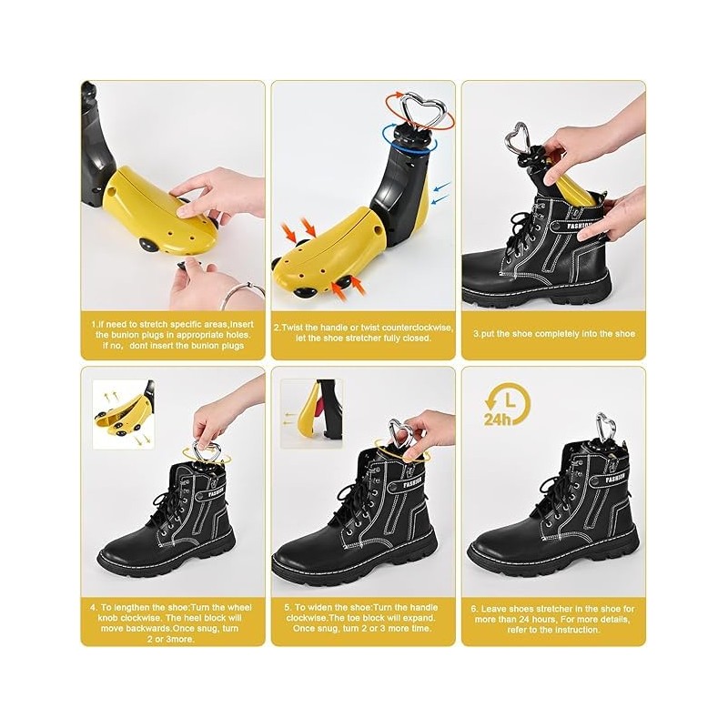Shoe Stretcher Shoe Trees 2PCS 4-Way Adjustable Shoe Expander for