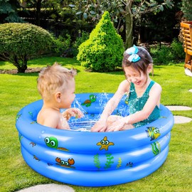Paddling Pool Diameter 100 cm, Paddling Pool, Inflatable Pool Children, Swimming Pool Children, Children's Pool for Outdoor/Gardens/Beaches