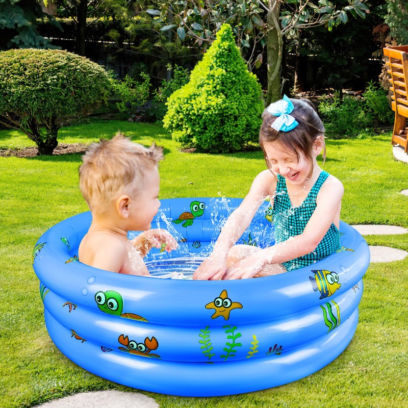 Paddling Pool Diameter 100 cm, Paddling Pool, Inflatable Pool Children,