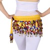 ZLTdream Belly Dance Color Sequin Film Gong Hip Scarf Skirt