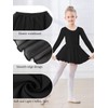 Kefiyis Ballet Leotard for Girls Long Sleeve Ballet Dress Cotton