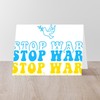 CafePress Peace For Ukraine Stop War Folded Greeting Card Matte