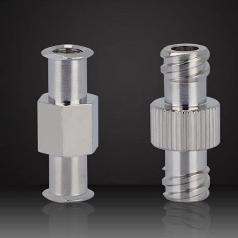 10Pcs Coupler Luer Syringe Connector Metal Double Joints Luer Lock