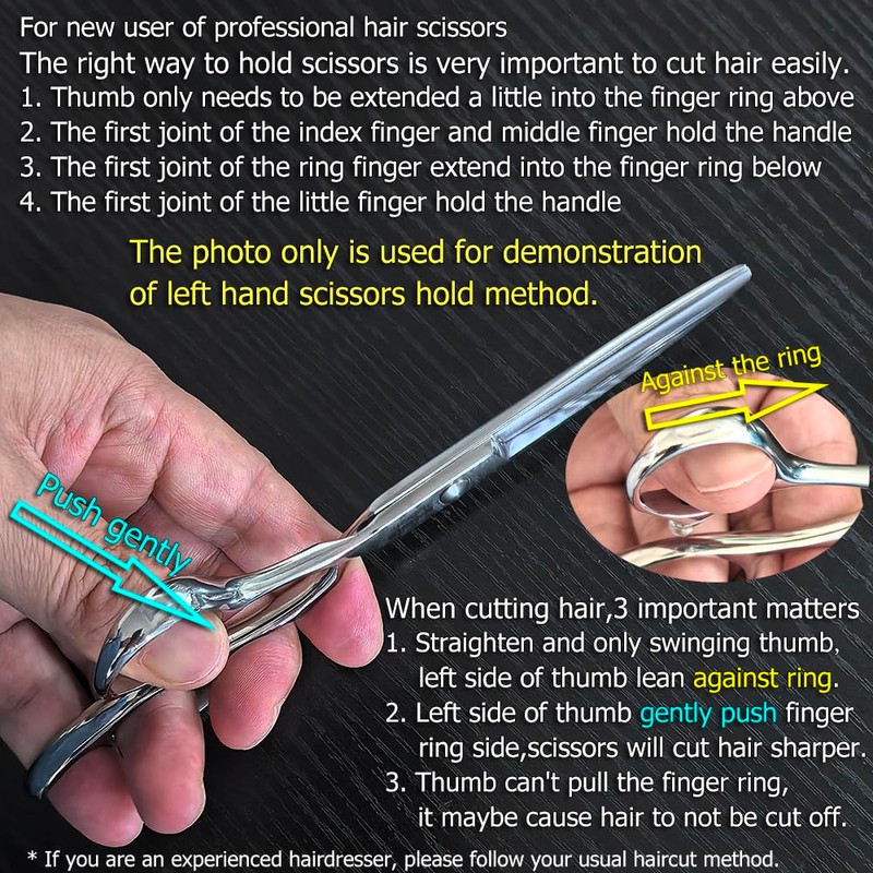 Hair Scissors left hand 5.5 Inch Hair Shears Left Hand