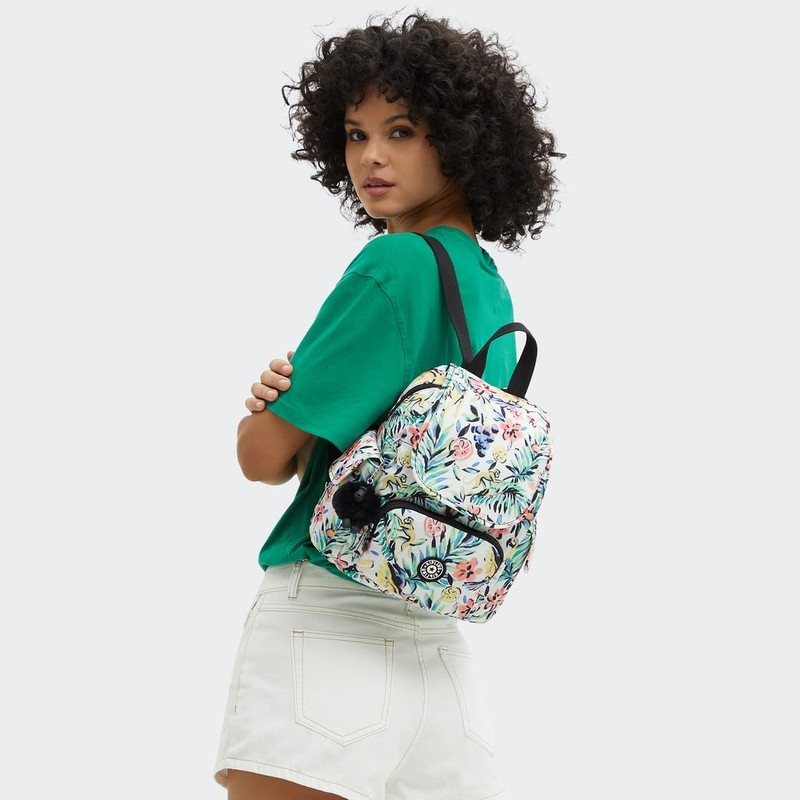 Kipling CITY PACK MINI Small backpack, Cocktail Floral (Orange)