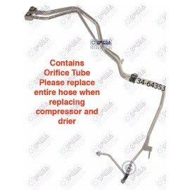 Omega A/C Manifold Hose Fits: Jeep Compass / Patriot / Caliber (See Chart)