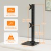 Suptek Dual Monitor Stand with Base- Vertical Stack Screen Free-Standing