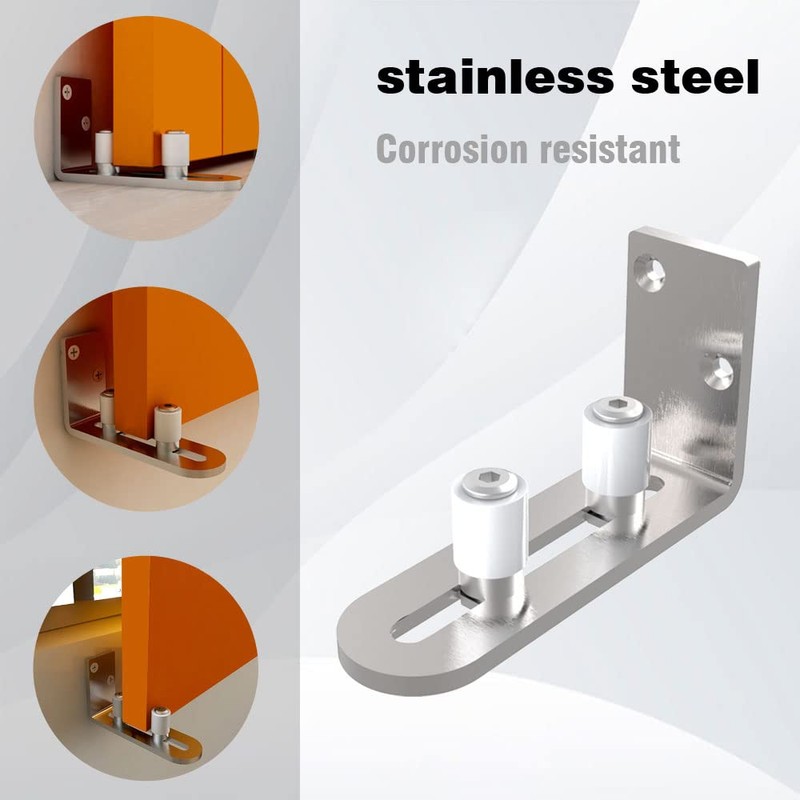 QINAIXQM Sliding Barn Door Adjustable Floor Guide Wall/Door Bottom Guide