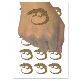 Lizard Solid Temporary Tattoo Water Resistant Fake Body Art Set Collection - 15 2" Tattoos (1 Sheet)