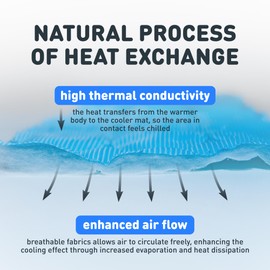 INSPECTOR TAIL Self Cooling Mat for Dog + Free String Bag/Washable & Portable Pet Soft Pad for Indoor or Outdoor/Perfect as Blanket for Kennel Sofa Bed Floor Car/Blue