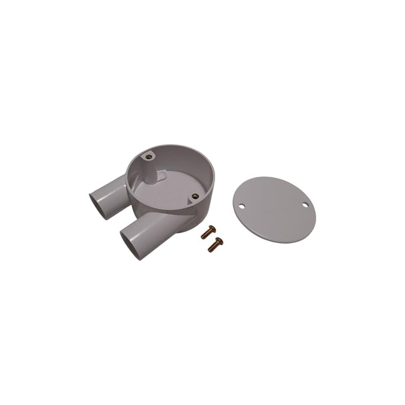 20mm PVC Conduit U Box - White with Lid and