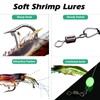 Goture Soft Plastic Lures Artificial Bait Luminous Shrimp Fishing Lure