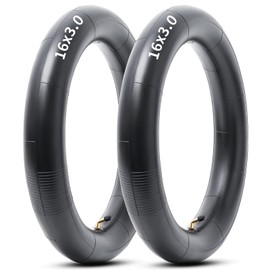 16x3.0 Replacemen Inner Tube, 16x3.0 Bike Tube with Bent Valve Stem Compatible with 16x3.0 16x3.25 16x3.5 E-Bikes Electric Scooters Mopeds Kids Chopper Bikes and Folding Bikes 2Pcs