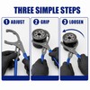 Adjustable 45# Steel Oil Filter Pliers, 9-Inch & 12-Inch Options