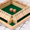 Shut The Box Dice Game 1-4 Players,Classic 4 Sided Wooden
