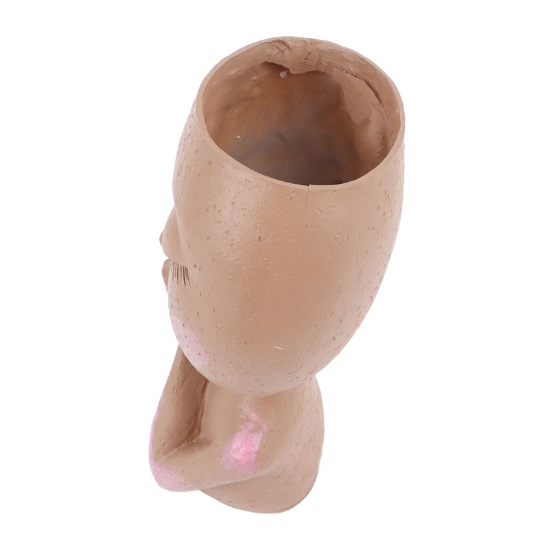 Girl Head Flowerpot Resin Face Planter Succulent Flowerpot Decoration for
